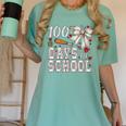 100 Days Of School Baseball 100th Day Of School Coquette Bow Women's Comfort Colors T-Shirt Violet 100 Days Of School Baseball 100th Day Of School Coquette Bow Women's Comfort Colors T-Shirt Violet