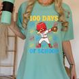 100 Days Of School Baseball Bat 100th Day Of School Boys Women's Comfort Colors T-Shirt Violet