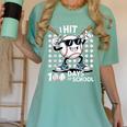 100 Days Of School Baseball Bat 100th Day Of School Women's Comfort Colors T-Shirt Violet 100 Days Of School Baseball Bat 100th Day Of School Women's Comfort Colors T-Shirt Violet