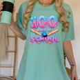 100 Days Of School Baseball Dripping Ice Cream 100th Day Women's Comfort Colors T-Shirt Violet 100 Days Of School Baseball Dripping Ice Cream 100th Day Women's Comfort Colors T-Shirt Violet
