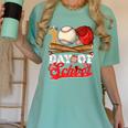 100 Days Of School Baseball Player Sports Game Teacher Kid Women's Comfort Colors T-Shirt Violet