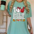 100 Days Of School Cute Bow Baseball Boy Girl Teacher Women's Comfort Colors T-Shirt Violet