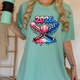 2026 American Flag Baseball Ice Cream Drip Bats Boys Women's Comfort Colors T-Shirt Violet 2026 American Flag Baseball Ice Cream Drip Bats Boys Women's Comfort Colors T-Shirt Violet
