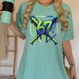 67 Baseball Drip Effect Urban Tee Style 6-7 Meme Graphic Premium Tri-Blend Women's Comfort Colors T-Shirt Violet