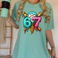 67 Baseball Ice Cream Drip Kids Women's Comfort Colors T-Shirt Violet 67 Baseball Ice Cream Drip Kids Women's Comfort Colors T-Shirt Violet
