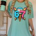 67 Baseball Ice Cream Drip Player Women's Comfort Colors T-Shirt Violet