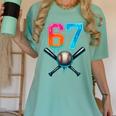 67 Baseball Meme Cool Drip Number 67 Player Or 67th Birthday Women's Comfort Colors T-Shirt Violet 67 Baseball Meme Cool Drip Number 67 Player Or 67th Birthday Women's Comfort Colors T-Shirt Violet