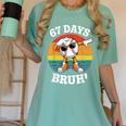67 Days Of School Bruh Teacher Kids Dabbing Baseball Women's Comfort Colors T-Shirt Violet