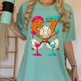 67 Ice Cream Drip Baseball Number 67 Player 67th Birthday Premium Tri-Blend Women's Comfort Colors T-Shirt Violet