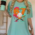 67 Ice Cream Drip Baseball Number 67 Player 67th Birthday Women's Comfort Colors T-Shirt Violet 67 Ice Cream Drip Baseball Number 67 Player 67th Birthday Women's Comfort Colors T-Shirt Violet