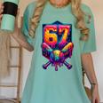 67 Meme Trendy Baseball Number 67 Player Six Seven Women's Comfort Colors T-Shirt Violet