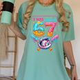 7th Birthday Boys I Was 6 Now I'm 7 Baseball Ice Cream Drip Women's Comfort Colors T-Shirt Violet 7th Birthday Boys I Was 6 Now I'm 7 Baseball Ice Cream Drip Women's Comfort Colors T-Shirt Violet