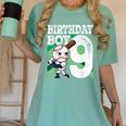 9th Birthday Baseball Birthday Party 9th Birthday Boy Women's Comfort Colors T-Shirt Violet