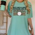 Act Like a Lady Scream Like a Baseball Mom Mother Women's Comfort Colors T-Shirt Violet Act Like a Lady Scream Like a Baseball Mom Mother Women's Comfort Colors T-Shirt Violet
