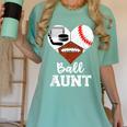 Ball Aunt Heart Football Baseball Hockey Game Day Women's Comfort Colors T-Shirt Violet Ball Aunt Heart Football Baseball Hockey Game Day Women's Comfort Colors T-Shirt Violet