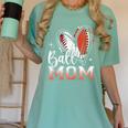 Ball Mom Football Baseball Mom Women's Comfort Colors T-Shirt Violet