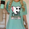 Ball Mom Heart Soccer Baseball Mom Women's Comfort Colors T-Shirt Violet Ball Mom Heart Soccer Baseball Mom Women's Comfort Colors T-Shirt Violet