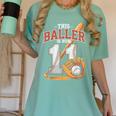 This Baller Is Now 11 Year Baseball Player 11th Birthday Boy Women's Comfort Colors T-Shirt Violet This Baller Is Now 11 Year Baseball Player 11th Birthday Boy Women's Comfort Colors T-Shirt Violet