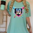 Baseball 10 Year Old Boy Ice Cream Drip 10th Birthday Player Women's Comfort Colors T-Shirt Violet Baseball 10 Year Old Boy Ice Cream Drip 10th Birthday Player Women's Comfort Colors T-Shirt Violet