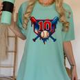 Baseball 10 Year Old Splash Drip 10th Birthday Boy Number 10 Women's Comfort Colors T-Shirt Violet Baseball 10 Year Old Splash Drip 10th Birthday Boy Number 10 Women's Comfort Colors T-Shirt Violet