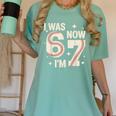 Baseball 7th Birthday 6 7 Years Old I Was 6 Now I'm 7 Women's Comfort Colors T-Shirt Violet Baseball 7th Birthday 6 7 Years Old I Was 6 Now I'm 7 Women's Comfort Colors T-Shirt Violet