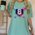 Baseball 8 Year Old Ice Cream Drip 8th Birthday Party Women's Comfort Colors T-Shirt Violet Baseball 8 Year Old Ice Cream Drip 8th Birthday Party Women's Comfort Colors T-Shirt Violet