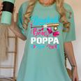 Baseball Or Bows Poppa Loves You Gender Reveal Women's Comfort Colors T-Shirt Violet