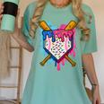 Baseball Boys Ice Cream Drip Baseball Women's Comfort Colors T-Shirt Violet