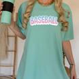 Baseball Bubble Letter Women's Comfort Colors T-Shirt Violet Baseball Bubble Letter Women's Comfort Colors T-Shirt Violet