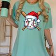 Baseball Christmas Lights Santa Christmas Baseball Player Women's Comfort Colors T-Shirt Violet Baseball Christmas Lights Santa Christmas Baseball Player Women's Comfort Colors T-Shirt Violet