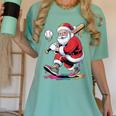 Baseball Christmas Santa Claus Batter Baseball Drip Women's Comfort Colors T-Shirt Violet Baseball Christmas Santa Claus Batter Baseball Drip Women's Comfort Colors T-Shirt Violet