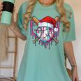 Baseball Christmas Santa Hat Baseball Christmas Drip Women's Comfort Colors T-Shirt Violet Baseball Christmas Santa Hat Baseball Christmas Drip Women's Comfort Colors T-Shirt Violet