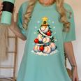 Baseball Christmas Tree Lights Santa Sport Player Lover Xmas Women's Comfort Colors T-Shirt Violet