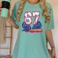 Baseball Drip 67 Meme Six Seven 6-7 Gen Alpha Slang Women's Comfort Colors T-Shirt Violet