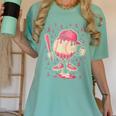Baseball Drip Ice Cream Breast Cancer Awareness Boys & Girls Women's Comfort Colors T-Shirt Violet