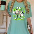 Baseball Drip Ice Cream Shamrock Irish St Patricks Men Women's Comfort Colors T-Shirt Violet