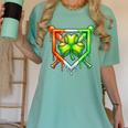 Baseball Drip Ice Cream St Patricks Day Shamrock Lucky Women's Comfort Colors T-Shirt Violet Baseball Drip Ice Cream St Patricks Day Shamrock Lucky Women's Comfort Colors T-Shirt Violet