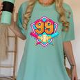 Baseball Drip Jersey Number 99 For Players & 99th Birthday Women's Comfort Colors T-Shirt Violet Baseball Drip Jersey Number 99 For Players & 99th Birthday Women's Comfort Colors T-Shirt Violet