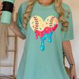 Baseball Drip Melting Ice Cream Baseball Heart Boys Girls Women's Comfort Colors T-Shirt Violet