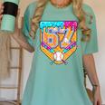 Baseball Drip Number 67 Ice Cream Home Plate Drip Women's Comfort Colors T-Shirt Violet Baseball Drip Number 67 Ice Cream Home Plate Drip Women's Comfort Colors T-Shirt Violet