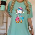 Baseball Drip Number 67 Six Seven Meme Ice Cream Dripping Women's Comfort Colors T-Shirt Violet