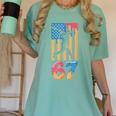Baseball Drip USA Flag 67 Player 67th Birthday Ice Cream 67 Women's Comfort Colors T-Shirt Violet