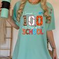 Baseball Football Basketball I Survived 100 Days Of School Women's Comfort Colors T-Shirt Violet Baseball Football Basketball I Survived 100 Days Of School Women's Comfort Colors T-Shirt Violet
