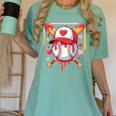 Baseball Heart Valentines Day Baseball Ice Cream Drip Boys Women's Comfort Colors T-Shirt Violet