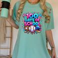 Baseball Ice Cream Drip 100 Days Of School Student Teacher Women's Comfort Colors T-Shirt Violet Baseball Ice Cream Drip 100 Days Of School Student Teacher Women's Comfort Colors T-Shirt Violet