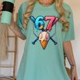 Baseball Ice Cream Drip 67 Six Seven Gen Alpha Slang Meme Women's Comfort Colors T-Shirt Violet Baseball Ice Cream Drip 67 Six Seven Gen Alpha Slang Meme Women's Comfort Colors T-Shirt Violet