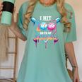 Baseball Ice Cream Drip I Hit 100 Days Of School Boys Kids Women's Comfort Colors T-Shirt Violet