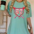 Baseball Ice Cream Drip Number 67 Meme Valentine Couple Love Women's Comfort Colors T-Shirt Violet