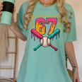 Baseball Ice Cream Drip Number 67 Player 67th Birthday Premium Tri-Blend Women's Comfort Colors T-Shirt Violet Baseball Ice Cream Drip Number 67 Player 67th Birthday Premium Tri-Blend Women's Comfort Colors T-Shirt Violet