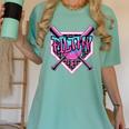 Baseball Ice Cream Drip Pitcher Filthy Women's Comfort Colors T-Shirt Violet Baseball Ice Cream Drip Pitcher Filthy Women's Comfort Colors T-Shirt Violet